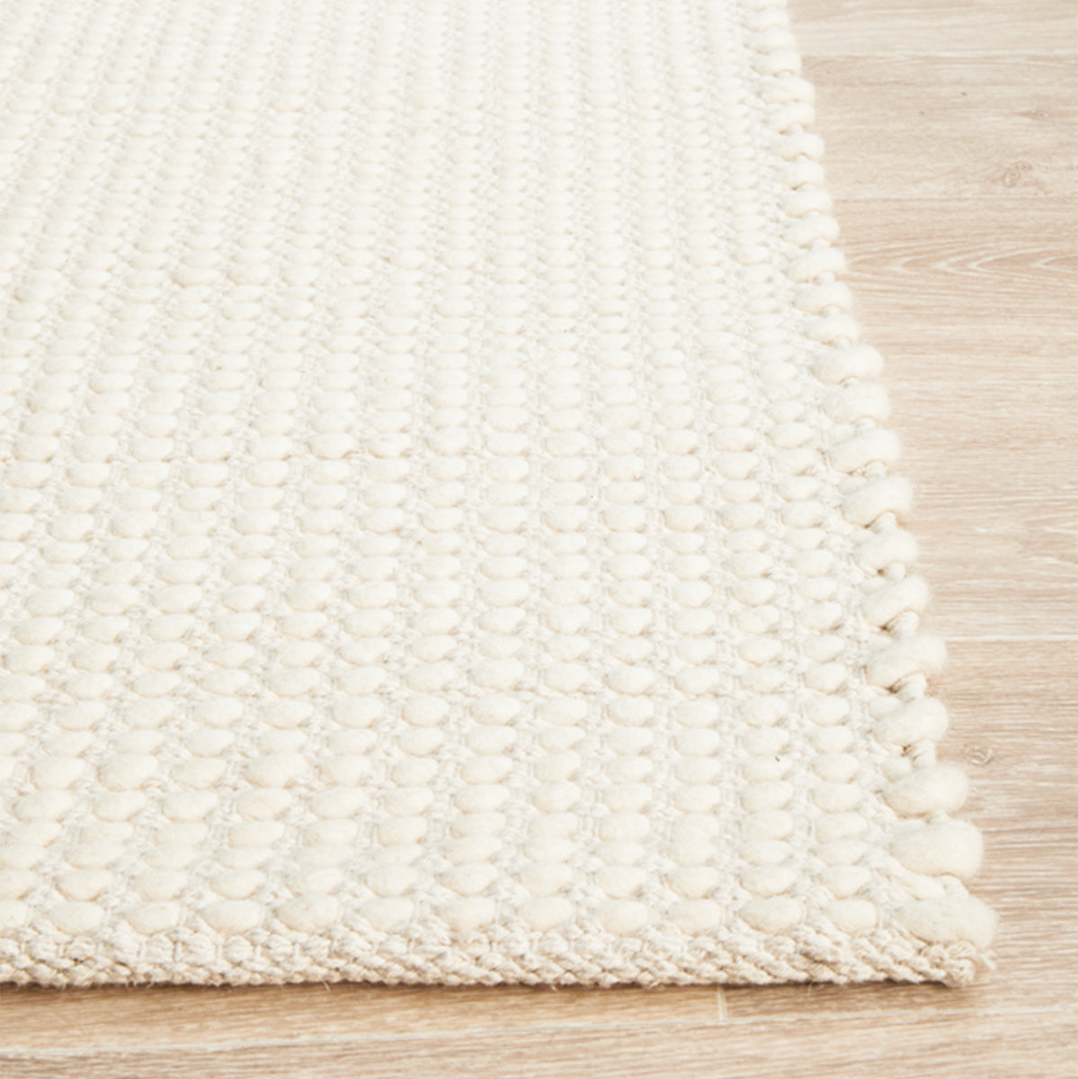 Norway Felted Wool Rug White