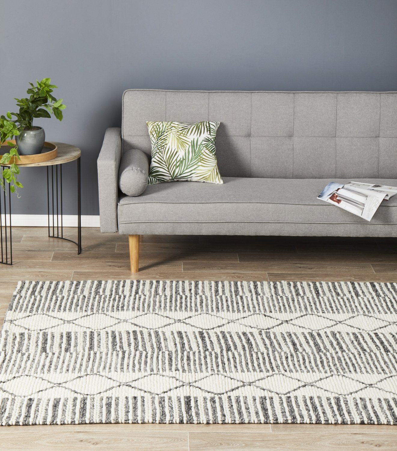 Evie Braid Grey Wool Rug-Alisa & Lysandra