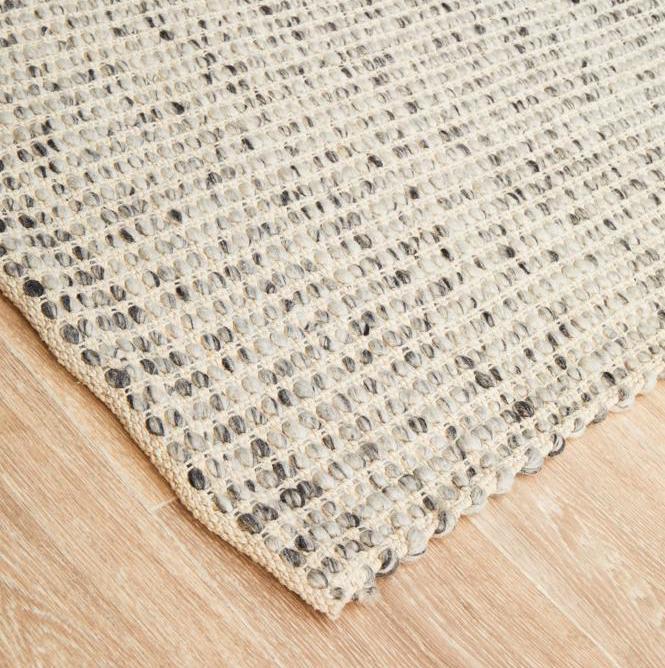 Norway Felted Wool Rug Grey Natural-Alisa & Lysandra