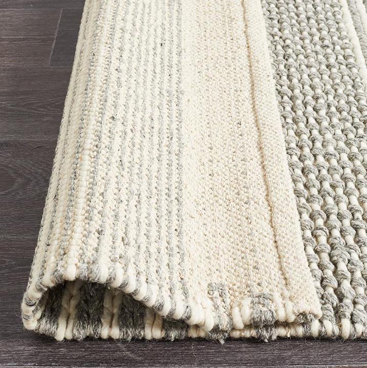 Stevie Silver Felted Wool Rug-Alisa & Lysandra