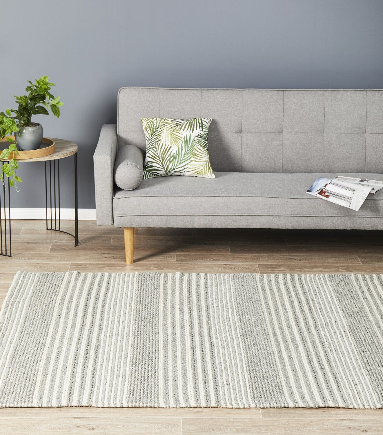 Stevie Silver Felted Wool Rug-Alisa & Lysandra