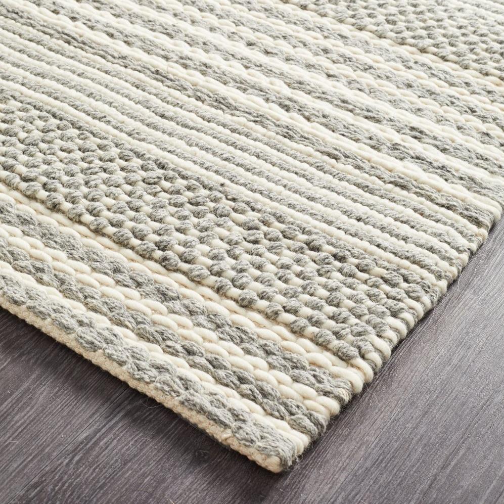 Stevie Silver Felted Wool Rug-Alisa & Lysandra